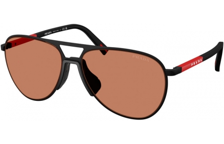 Gafas de Sol - Prada Linea Rossa - SPS 53ZS - DG020D  RUBBER BLACK // BROWN
