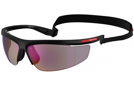 Lunettes de soleil - Prada Linea Rossa - SPS A02S - 1BO10J  MATTE BLACK // DARK BLUE MIRROR VIOLET