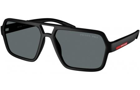 Gafas de Sol - Prada Linea Rossa - SPS A06S - DG002G  MATTE BLACK RUBBER // DARK GREY POLARIZED