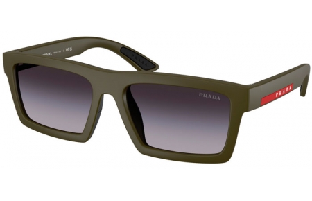 Gafas de Sol - Prada Linea Rossa - SPS A07S - 15X09U  MATTE GREEN RUBBER BLACK // GREY GRADIENT
