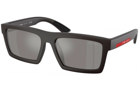 Gafas de Sol - Prada Linea Rossa - SPS A07S - 18K60A  MATTE GREY RUBBER BLACK // GREY MIRROR SILVER