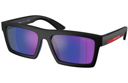 Gafas de Sol - Prada Linea Rossa - SPS A07S - 1BO05U  MATTE BLACK // DARK BLUE MIRROR VIOLET