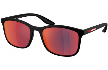 Gafas de Sol - Prada Linea Rossa - SPS A08S - 1BO08F  MATTE BLACK // DARK GREY MIRROR BLUE RED