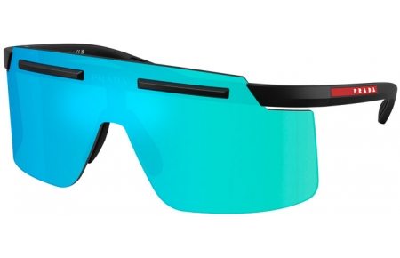 Gafas de Sol - Prada Linea Rossa - SPS B06S - 1BO08R  MATTE BLACK // LIGHT GREEN MIRROR BLUE