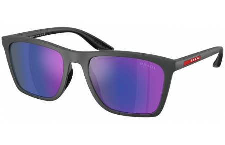 Gafas de Sol - Prada Linea Rossa - SPS B08S - UFK05U  MATTE RUBBER GREY // DARK BLUE MIRROR VIOLET