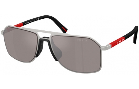 Gafas de Sol - Prada Linea Rossa - SPS B51S - 18X80I  MATTE SILVER // PURPLE BROWN MIRROR SILVER
