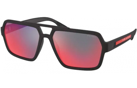 Gafas de Sol - Prada Linea Rossa - SPS 01XS - DG008F BLACK RUBBER // DARK GREY MIRROR BLUE RED