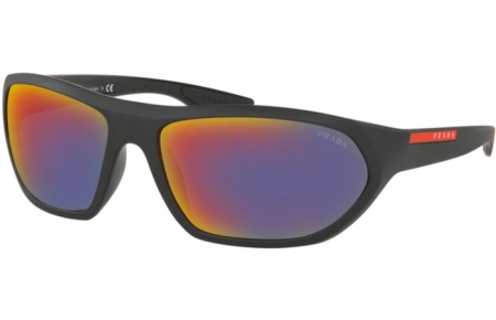 Gafas de Sol - Prada Linea Rossa - SPS 18US ACTIVE - 1BO9Q1 MATTE BLACK BLACK // DARK GREY MIRROR BLUE RED