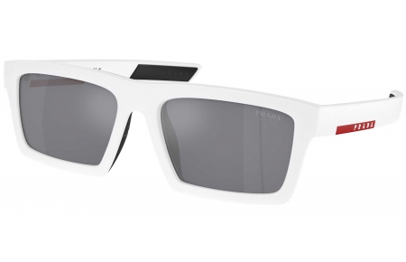 Gafas de Sol - Prada Linea Rossa - SPS 02ZSU - 17S40A  MATTE WHITE BLACK RUBBER // LIGHT BLUE MIRROR SILVER