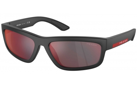 Gafas de Sol - Prada Linea Rossa - SPS 05ZS - DG008F  BLACK RUBBER // DARK GREY MIRROR BLUE RED