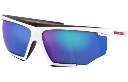 Gafas de Sol - Prada Linea Rossa - SPS 07YS - 15K08R  WHITE BLACK RUBBER // BLUE MIRROR