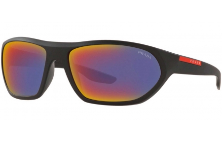 Gafas de Sol - Prada Linea Rossa - SPS 18US ACTIVE - 1BO9Q1 MATTE BLACK BLACK // DARK GREY MIRROR BLUE RED