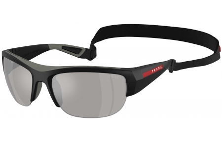 Gafas de Sol - Prada Linea Rossa - SPS A01S - 1BO05A  BLACK OPAQUE // LIGHT GREY MIRROR SILVER
