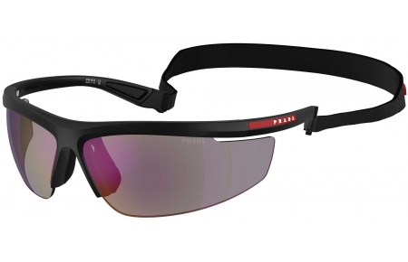 Gafas de Sol - Prada Linea Rossa - SPS A02S - 1BO10J  MATTE BLACK // DARK BLUE MIRROR VIOLET