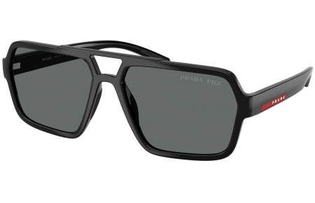 Gafas de Sol - Prada Linea Rossa - SPS A06S - 1AB02G  BLACK // DARK GREY POLARIZED