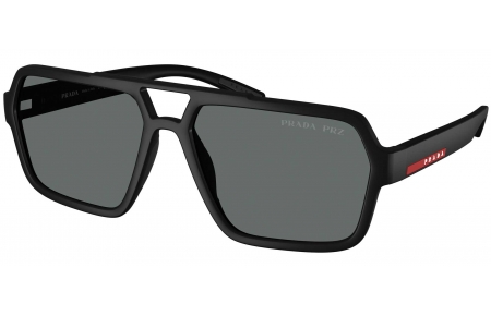 Gafas de Sol - Prada Linea Rossa - SPS A06S - DG002G  MATTE BLACK RUBBER // DARK GREY POLARIZED