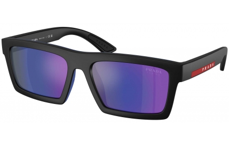 Gafas de Sol - Prada Linea Rossa - SPS A07S - 1BO05U  MATTE BLACK // DARK BLUE MIRROR VIOLET