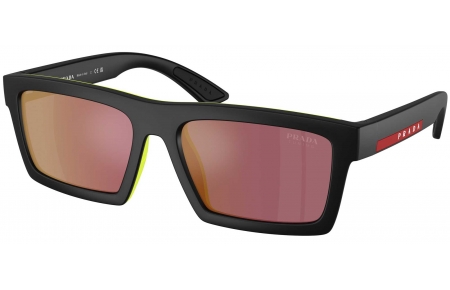 Gafas de Sol - Prada Linea Rossa - SPS A07S - 1BO10A  MATTE BLACK // DARK GREY MIRROR RED