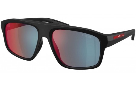 Gafas de Sol - Prada Linea Rossa - SPS B02S - 1BO08F  MATTE BLACK // DARK GREY MIRROR BLUE RED