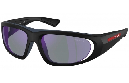Gafas de Sol - Prada Linea Rossa - SPS B03S - 1BO10J  MATTE BLACK // DARK BLUE MIRROR VIOLET
