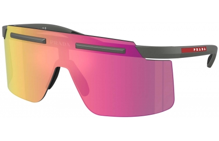 Gafas de Sol - Prada Linea Rossa - SPS B06S - 16X20A  MATTE METALLIC GREY // DARK VIOLET MIRROR PINK