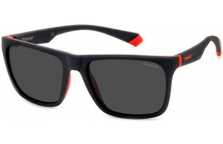 Sunglasses - Polaroid - PLD 2141/S - BLX (M9) MATTE BLACK RED // GREY POLARIZED