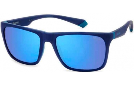 Gafas de Sol - Polaroid - PLD 2141/S - VGL (5X) MATTE BLUE AZURE // GREY BLUE MIRROR POLARIZED