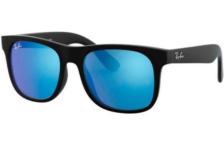 Frames Junior - Ray-Ban® Junior Collection - RJ9069S - 702855 RUBBER BLACK // BLUE MIRROR BLUE