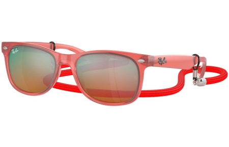 Lunettes Junior - Ray-Ban® Junior Collection - RJ9052S - 7145A8  OPAL RED // BROWN ORANGE MIRROR