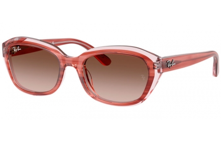 Lunettes Junior - Ray-Ban® Junior Collection - RJ9081S - 717313  STRIPED PINK ON TRANSPARENT PINK // BROWN GRADIENT