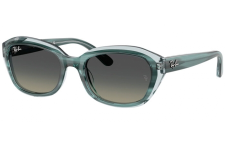 Lunettes Junior - Ray-Ban® Junior Collection - RJ9081S - 717511  STRIPED GREEN ON TRANSPARENT GREEN // GREY GRADIENT
