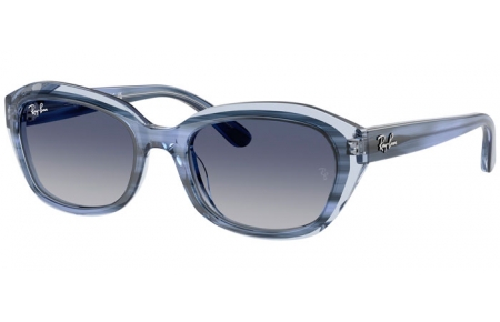 Lunettes Junior - Ray-Ban® Junior Collection - RJ9081S - 71764L  STRIPED BLUE ON TRANSPARENT BLUE // GREY GRADIENT BLUE