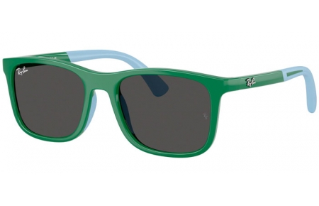 Frames Junior - Ray-Ban® Junior Collection - RJ9084S - 718887  GREEN ON RUBBER LIGHT BLUE // DARK GREY