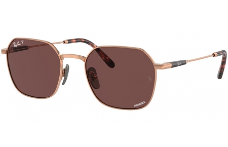 Sunglasses - Ray-Ban® - Ray-Ban® RB8094 JIM TITANIUM - 9266AF  SHINY LIGHT BROWN // DARK VIOLET POLARIZED