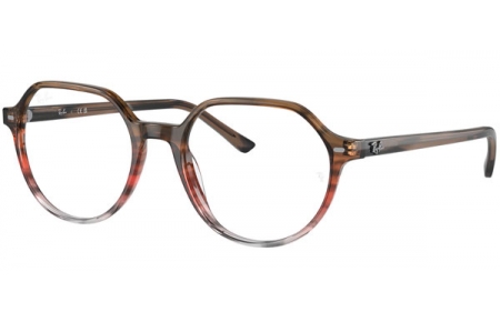 Frames - Ray-Ban® - RX5395 THALIA - 8251  STRIPED BROWN AND RED