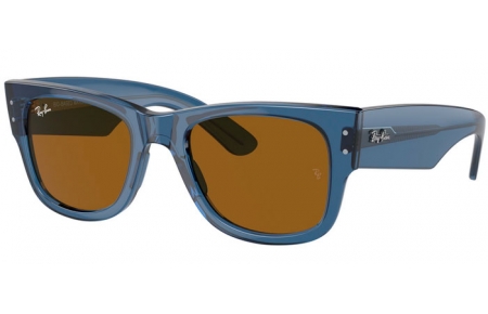Gafas de Sol - Ray-Ban® - Ray-Ban® RB0840S MEGA WAYFARER - 668073  TRANSPARENT BLUE // BROWN