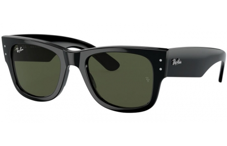 Gafas de Sol - Ray-Ban® - Ray-Ban® RB0840S MEGA WAYFARER - 901/31 BLACK // GREEN