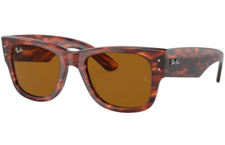 Gafas de Sol - Ray-Ban® - Ray-Ban® RB0840S MEGA WAYFARER - 954/33 STRIPED HAVANA // BROWN