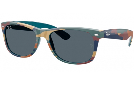 Sunglasses - Ray-Ban® - Ray-Ban® RB2132 NEW WAYFARER - 6824R5  CAMOUFLAGE BLUE // BLUE