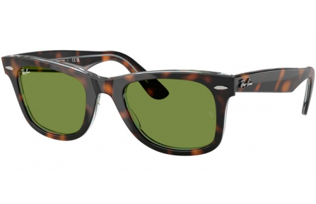 Gafas de Sol - Ray-Ban® - Ray-Ban® RB2140 ORIGINAL WAYFARER - 14134E  HAVANA ON MULTICOLOR // GREEN