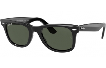 Sunglasses - Ray-Ban® - Ray-Ban® RB2140 ORIGINAL WAYFARER - 901/58 BLACK CRYSTAL // GREEN POLARIZED