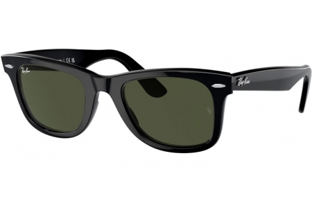 Sunglasses - Ray-Ban® - Ray-Ban® RB2140 ORIGINAL WAYFARER - 901 BLACK // CRYSTAL GREEN
