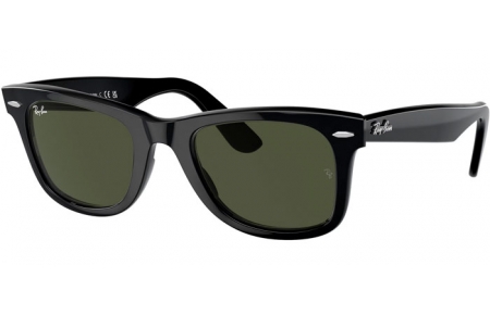 Lunettes de soleil - Ray-Ban® - Ray-Ban® RB2140 ORIGINAL WAYFARER - 901 BLACK // CRYSTAL GREEN