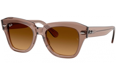 Gafas de Sol - Ray-Ban® - Ray-Ban® RB2186 STATE STREET - 682785  TRANSPARENT LIGHT BROWN // BROWN GRADIENT