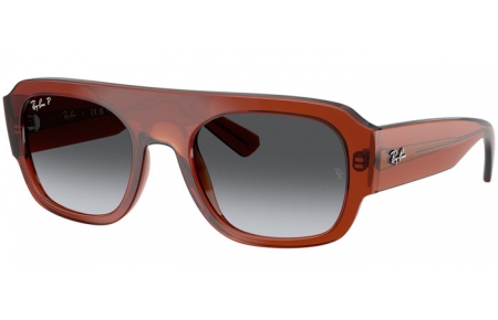 Gafas de Sol - Ray-Ban® - Ray-Ban® RB2218 - 6678T3  TRANSPARENT BROWN // GREY GRADIENT POLARIZED
