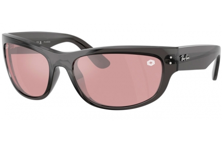 Gafas de Sol - Ray-Ban® - Ray-Ban® RB2289 MEGA BALORAMA - 14543E  TRANSPARENT BLACK // PINK POLARIZED