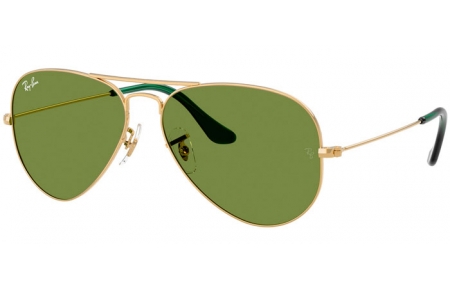 Gafas de Sol - Ray-Ban® - Ray-Ban® RB3025 AVIATOR LARGE METAL - 001/4E ARISTA GOLD // GREEN