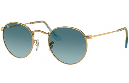 Gafas de Sol - Ray-Ban® - Ray-Ban® RB3447 ROUND METAL - 001/3M GOLD // BLUE GRADIENT