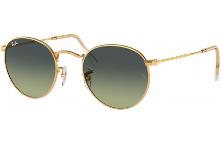 Lunettes de soleil - Ray-Ban® - Ray-Ban® RB3447 ROUND METAL - 001/BH GOLD // GREEN VINTAGE GRADIENT