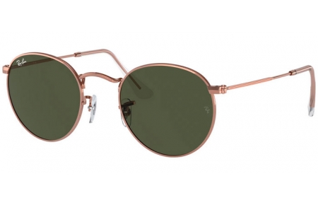 Gafas de Sol - Ray-Ban® - Ray-Ban® RB3447 ROUND METAL - 920231 ROSE GOLD // GREEN